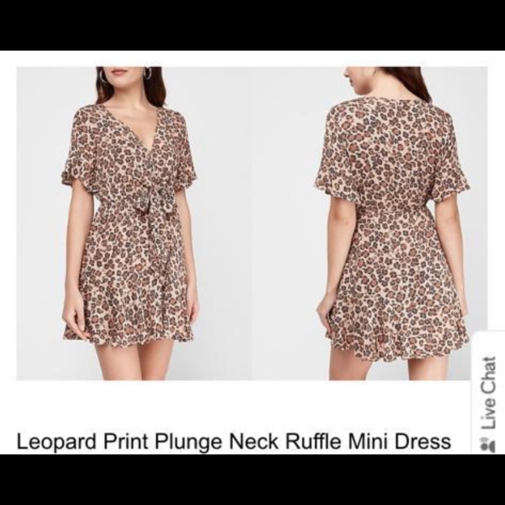 Leopard print mini dress